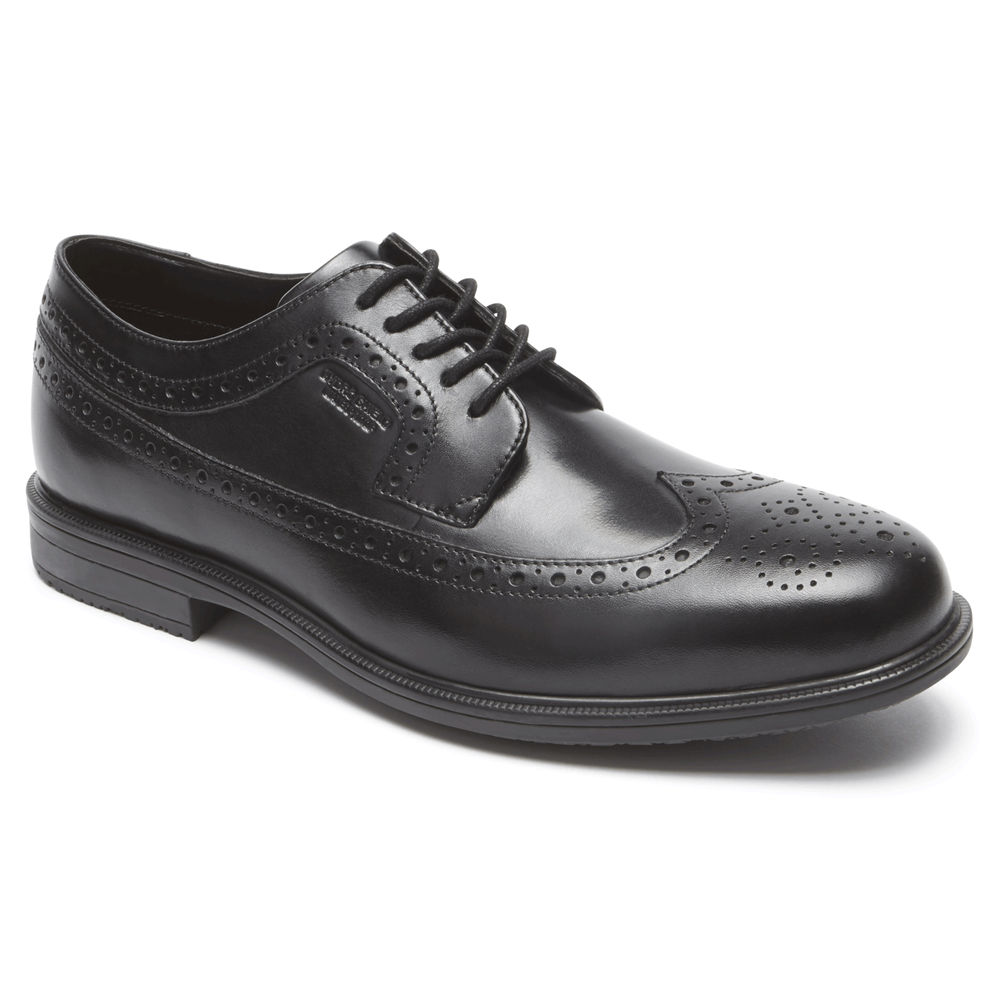 Rockport Singapore Mens Dress Shoes - Essential Details II Wingtip Black - MC5716283